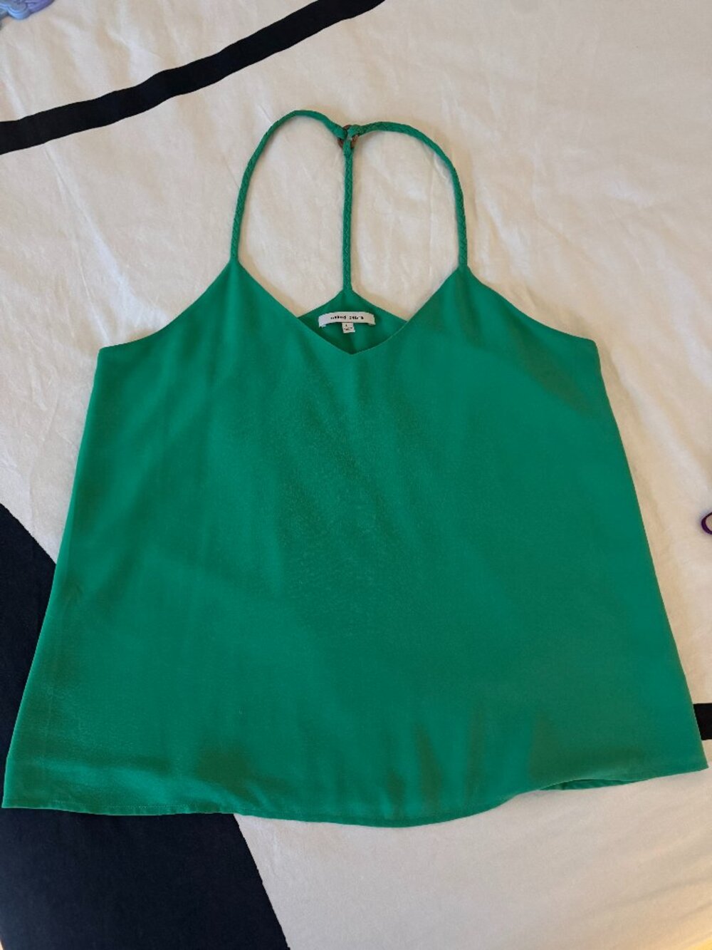 Naked Zebra Green Racerback Tank Top Sz L - Picture 1 of 6
